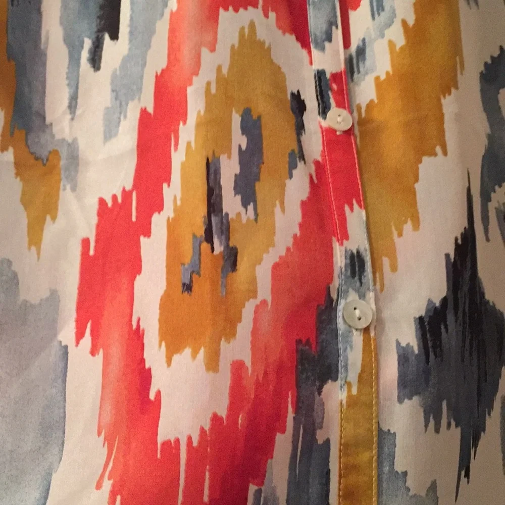 Chico’s 100% Silk Blouse Size Large - Picture 3 of 6